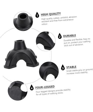 Buy Durable Rubber Hiking Pole Tips - Outdoor Walking Stick Accessories - Perfect Fit 12x12x6.5CM - Buy Online on GoSupps.com