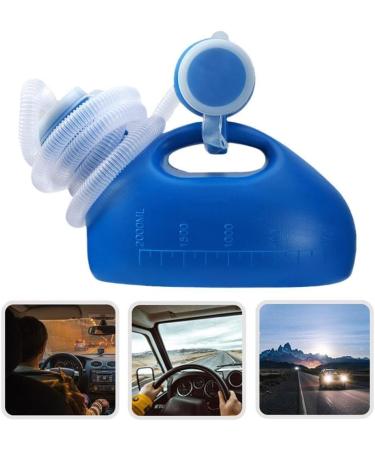 Portable Male Car Urinal 2000ml Large Capacity Reusable Bottles Urinal Travel Mobile Pee Night Camping Potty with Pot Lid Blue 1pcs - Buy Online on GoSupps.com