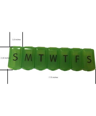 Buy Apex 7-Day Ultra Bubble-Lok XL Pill Organizer in Kelly Green - Translucent Design for Easy Medication Management | International Shipping Available - Buy Online on GoSupps.com