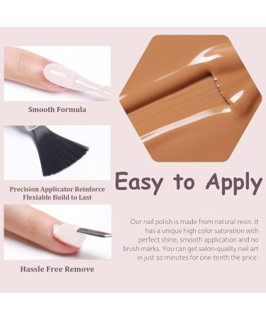 Nail Polish Set - Nude Nail Varnish Sets - Nude Brown Pearl Red Pink Nail Varnish - Oil-Based Formula French Manicure Nail Polish - Long Lasting Nail Polish for Women DIY Nail Art - Buy Online on GoSupps.com