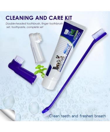 YANGYANGDA Toothbrush and Toothpaste Cat Fingerbrush Toothpaste Set Pet Store Hospital Shelter Teeth Care Kit for Fresh Breath for Puppies - Buy Online on GoSupps.com