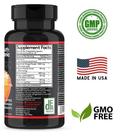 15 Day Colon Cleanse and Probiotic Enhanced Apple Cider Vinegar for Body Detox or to Break The Plateau | All Natural to Feel Lighter and Slender - Buy Online on GoSupps.com