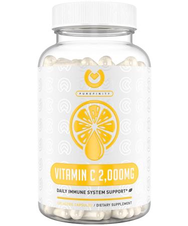 Vitamin C Immune Booster 2000mg - Double Strength Immune Support Vitamin C Supplement with High Absorption Ascorbic Acid Supports Immune System Collagen Booster & Powerful Antioxidant.