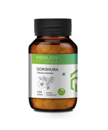MERLION NATURALS Gokshura Tablets Tribulus terristris | 500mg (120 Tablets)
