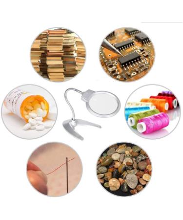 Desktop Magnifier 2X 6X Folding Handsfree Magnifier with 2 Led Lights Plastic Base Hose Reading Watch Repair Illuminated Magnifier Good Times - Buy Online on GoSupps.com