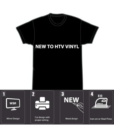 White Heat Transfer Vinyl Roll - 12x20ft HTV for Cutter Machines - Easy to Cut & Weed Iron-On Vinyl for Shirts - Buy Online on GoSupps.com
