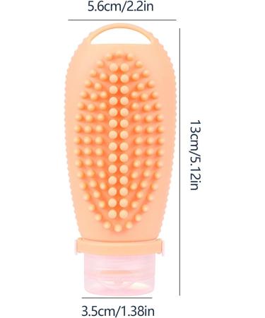 Leakage-Proof Silicone Travel Bottles with Massage Brush - Portable Shampoo & Toiletries - Non-Slip Handle - Perfect Travel Storage Solution - Buy Online on GoSupps.com