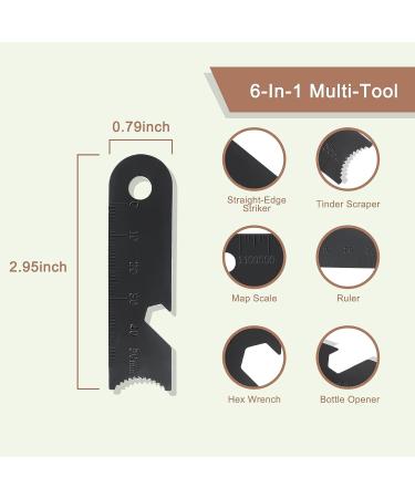 BCHARYA Fire Starter Survival Tool Kit with Ferro Rod, Leather Lanyard & Multi-Tool Striker - Camping, Hiking, Emergency - Buy Online on GoSupps.com