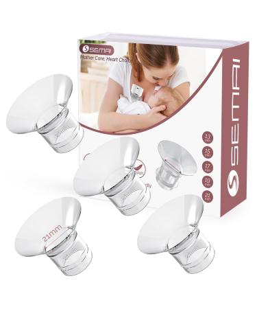 semai Flange Inserts 21mm Breast Pump Parts Compatible with Medela/Momcozy S12 Pro/S9 Pro/S12/S9/Spectra/Elvie 24mm Breast Pump Shields/Flanges Reduce 24mm Nipple Tunnel Down to Correct Size 4PCS 4pcs-21mm