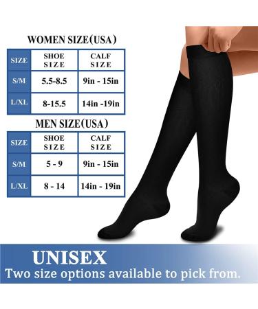 Charmking Compression Socks (3 Pairs) 15-20mmHg for Women & Men - Ideal for Athletic Running & Cycling - Small-Medium - Black - Buy Online on GoSupps.com