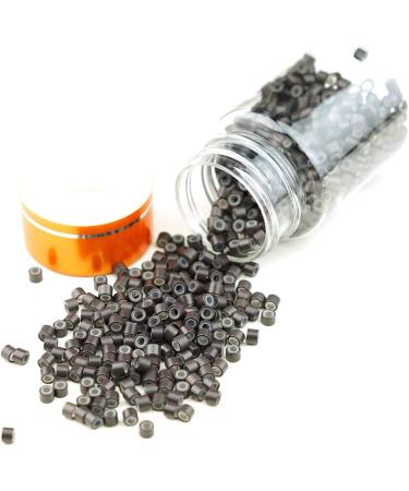 500pcs 4.5mm Dark Brown Silicone Lined Nano Beads for I Tip Hair Extensions - Buy Online on GoSupps.com
