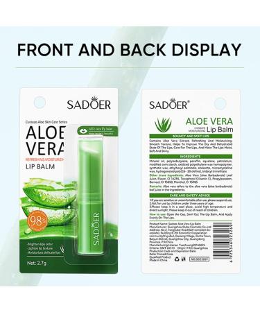 Aloe Vera Lipstick Set of 3 Moisturizing Lip Balm Repairing Lip Balm Aloe Vera Lip Gloss Plumping Effect Lipstick for Dry and Cracked Lips Lip Care - Buy Online on GoSupps.com