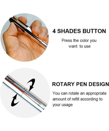  Deno 4-in-1 Makeup Eyebrow Pencil Eyeliner Lipliner and Highlighter Multicolor Waterproof Eyebrow Pencil Face Makeup - Buy Online on GoSupps.com