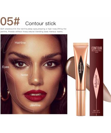 Highlighter Stick Multi-Stick Creamy 3 in 1 Waterproof Sheer Glow Buildable Color Contouring Pen Blush and Blendable Highlighter Makeup Stick for Face Troonz - Buy Online on GoSupps.com