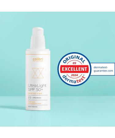  colibri skincare Colibri Skincare Ultra Light SPF 50+ 80 ml - Facial Sunscreen Broad-spectrum Facial Sunscreen Light and Non-Greasy SPF 50 Facial Sunscreen Optimal SPF 50 Facial Sunscreen for All Skin Types - Buy Online on GoSupps.com