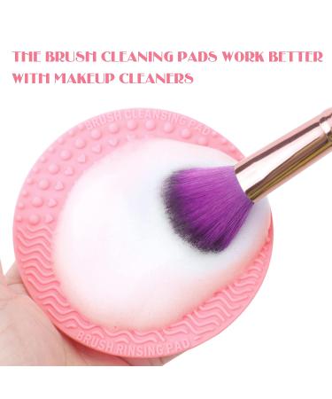 Silicone Makeup Brush Cleaning Pad - Cosmetic Cleaner for Valentines Day (2 Pack - Green & Pink) - Buy Online on GoSupps.com