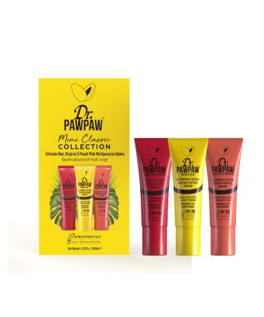 Dr. PAWPAW Multi Classic Collection | No Fragrance Multi Purpose Balm For Lips Skin Hair Cuticles Nails and Beauty Finishing | 10 mL (Mini Classic Collection 3 Pack)