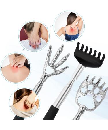 3 Pack Telescoping Metal Back Scratchers with Rubber Handles | Extendable Back Massager Tool | Portable & Durable | Gift Set for Men, Women, Kids, Adults - Buy Online on GoSupps.com
