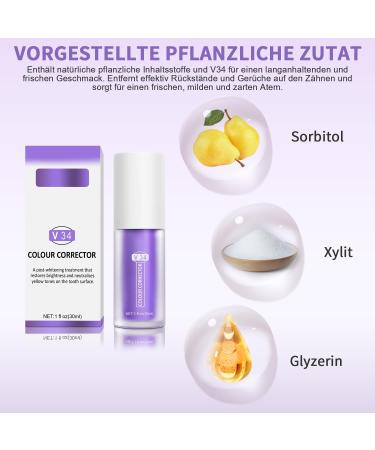 Purple Toothpaste for White Teeth - Advanced Whitening & Stain Removal - Buy Online on GoSupps.com