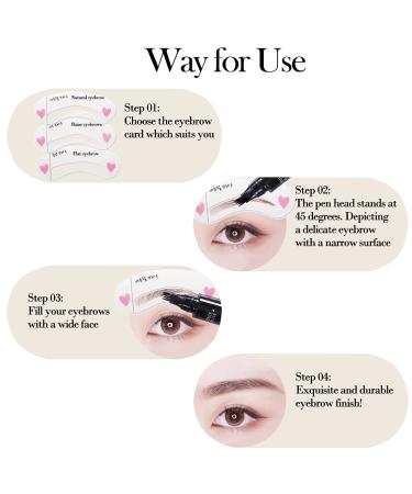 Waterproof Microblade Eyebrow Tattoo Pen - Black Brow Pencil with Micro-Fork Tip for Natural Looking Eyebrows - Gift Included - Buy Online on GoSupps.com