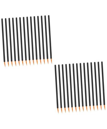 NOLITOY 200 Pcs Disposable Eyeliner Brush Tools Practical Eyeliner Woman With Hat Applicator 9x6.5cmx2pcs Blackx2pcs