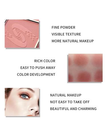 6 Colors Face Blush Palette - Professional Natural Delicate Contour Palette for Long Lasting Makeup - 7004-020N2 - Buy Online on GoSupps.com