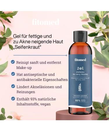  Fitomed FITOMED Herbal gel for washing oily skin Medical soap - 200 ml - Buy Online on GoSupps.com