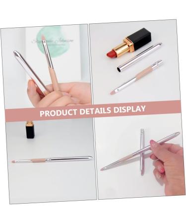 DOITOOL Lip Brush with Lid Lipstick Applicator Lip Gloss Eye Shadow Makeup Brushed Lip Foundation Brush Lip Tint Pink Fiber Wool Cosmetic Travel Lip Liner Brush - Buy Online on GoSupps.com
