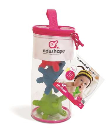 Edushape Rubber Ball Bite Ring Set - 3 Pieces | International Shipping | Safe Toys for Infants - Buy Online on GoSupps.com