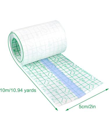 Waterproof PU Transparent Elastic Tape for First Aid & Surgical Dressing - 2 Rolls (5cmx10m) - Self-Adhesive & Transdermal - Buy Online on GoSupps.com
