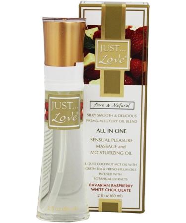 JUST Love All in One Sensual Pleasure Oil - Bavarian Raspberry White Chocolate | Moisturizing Massage Oil for International Shipping - Buy Online on GoSupps.com