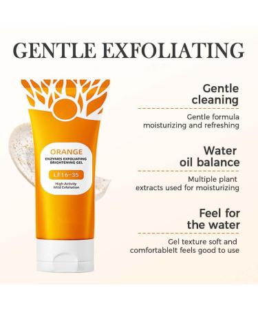 Gmeelan Orange Exfoliating Whitening Gel Scrub 2-Pack - Brightening Facial Cleanser with Vitamin C Dark Spot Treatment for Face & Body Complete 2-Bottle Skincare Course (1 PCS) 1.7 Fl Oz (Pack of 2) - Buy Online on GoSupps.com