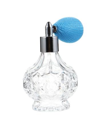 FRCOLOR perfume glass bottle Spray For Perfume glass perfume antique perfume sprayer refillable perfume empty perfume container refillable liquid container travel vintage decorate 11x6x6cm Blue