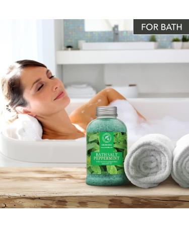 Peppermint Bath Sea Salt 21.16 Oz - Aromatherapy Bath Salts for Relaxing Bath Soak and Muscle Relaxation - Mint Essential Oil - Body Care - Buy Online on GoSupps.com