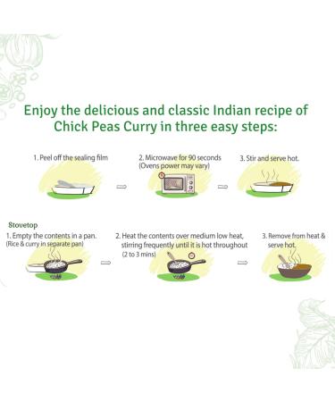 Food Earth Indian Chick Peas Curry with Rice - Organic, Gluten-Free Ready Meal - Pack of 6 - Buy Online on GoSupps.com