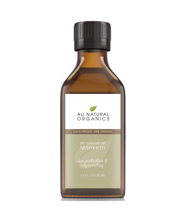 Manketti/Mongongo Oil - Cold Pressed Extra Virgin Natural Moisturizer for Skin Face Body Nails & Hair | Unrefined Non GMO Therapeutic Grade Pure Essential Oil - 3.4oz/100ml