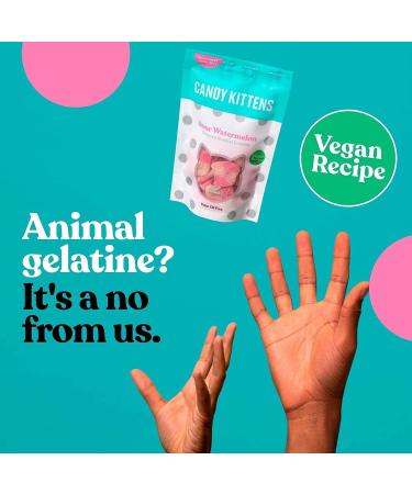 Vegan Sweets CANDY KITTENS SOUR WATERMELON Packed With Fruit Juice & Natural Ingredients Big Flavours From Little Kittens Vegetarian Sweets - 500g Sweet Bag Sour Watermelon 500g (Pack of 1) - Buy Online on GoSupps.com