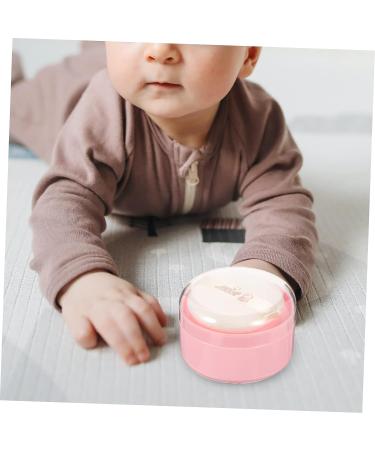 GLSTOY 2pcs Pink Baby Powder Puff Box - Body Powder Container Set for Loose Powder - Synthetic Sponge Compact - Body Powder Puff and Container - Buy Online on GoSupps.com