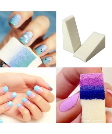 1 Set Nail Art Kits Sponge Stamper Shade Transfer Template Polish Manicure Sponge Nail Art Tool Gel Nail Polish Stamper Sponge for Color Fade Gradient Blooming Random - Buy Online on GoSupps.com
