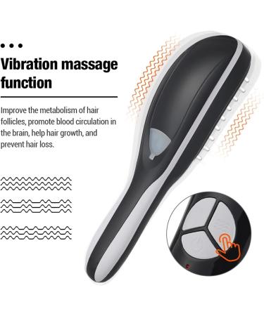 Sonic Vibration Scalp Massage Comb with Light Therapy - Anti-Hair Loss & Anion Spray Hair Growth Brush for Stress Relief - Buy Online on GoSupps.com