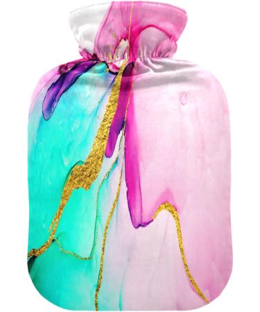 Bright Smoke Marble Hot Water Bottle | 2L Soft Plush Cover | Winter Warmth for Kids Men & Women - Buy Online on GoSupps.com