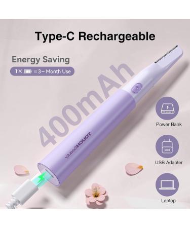 TOUCHBeauty 2024 Ear and Nose Hair Trimmer for Women - Powerful 11 000 RPM Rechargeable IPX7 Waterproof Easy Clean Facial Hair Groomer in Purple - Buy Online on GoSupps.com