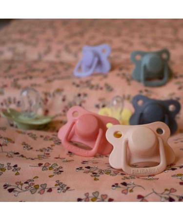 Filibabba Anatomically Shaped Silicone Pacifiers 0-6 Months - 2 Pack Grey | Safe & Comfortable for Babies - Buy Online on GoSupps.com