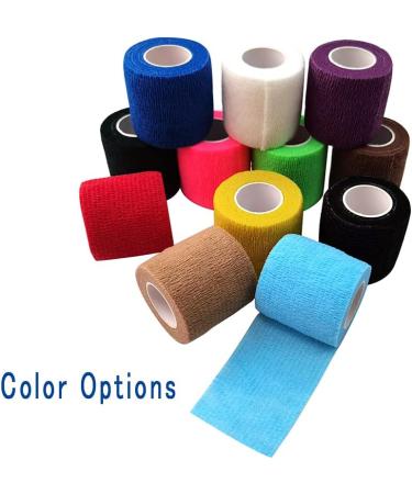 MINGYUE Self Adhesive Bandage Wrap - 6 Pack of 4"x5 Yards Athletic Tape for Sports Wrist & Ankle - Cohesive Vet Tape (Black - Buy Online on GoSupps.com