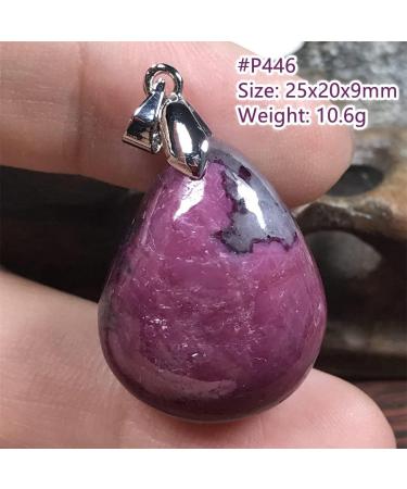 Natural Ruby Zoisite Pendant - Rare Red & Green Crystal Jewelry for Luck Love & Wealth - AAAA Quality Silver Beads - Buy Online on GoSupps.com
