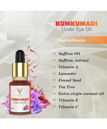 Jaan Kumkumadi Under Eye Oil | Reduce Puffiness | No Parabens & Sulphates | 10ml | Men & Women - Buy Online on GoSupps.com