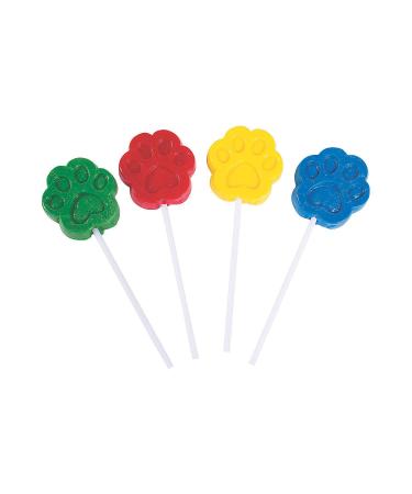 Paw Print Suckers (Set of 12 individually wrapped lollipops) Party Candy - Buy Online on GoSupps.com