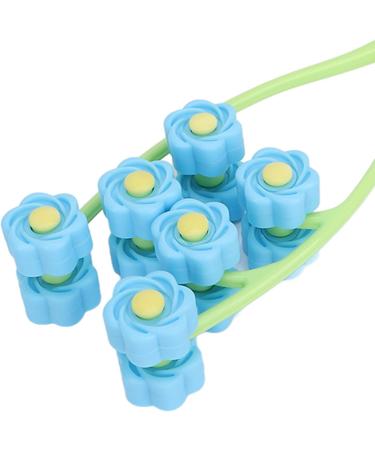 Buy Blue Letter Shaped Flower Type Massage Roller | Face Massager - International Shipping Available - Buy Online on GoSupps.com