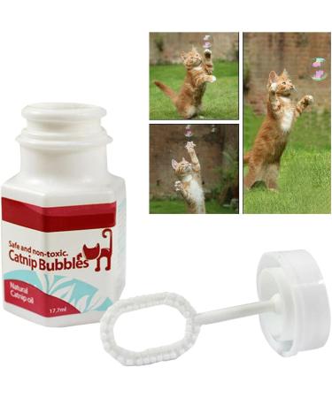 Liquid Catnip Bubbles 0.6oz Catnip Bubble for Stimulating | Funny and Harmless Interactive Kitten Toy for Exercising Reducing Boredom Littryee - Buy Online on GoSupps.com
