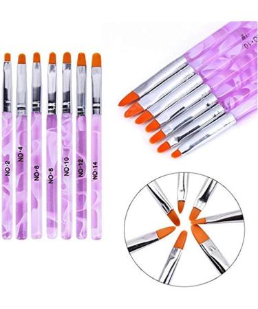 Mautacly 7Pcs Acrylic Nail Art Pen Tips UV Painting Brush with Drill Pen and Brush - Buy Online on GoSupps.com